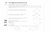 4 Trigonometry MEP Pupil Text 4 - cimt.org.uk · MEP Pupil Text 4 116 4 Trigonometry 4.1 Squares and Triangles A triangle is a geometric shape with three sides and three angles. Some