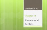 Chapter 11 : Kinematics of Particlessite.iugaza.edu.ps/mhaiba/files/2012/01/CH-11-Kinematics-of-Particl… · Dynamics: deals with bodies in motion Dr. Mohammad Suliman Abuhaiba,