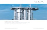 Energetic Efficiency of Evaporation Plants · any product, evaporation rate, operating condition or application. Evaporation plants are used as a thermal separation technol ogy, for