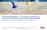 Maturity Modeling: A Strategic Roadmap to …...Prepared by Aon Services Corporation l Security Risk Management l Global Business Continuity October 21, 2015 Maturity Modeling: A Strategic