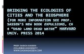 BRIDGING THE ECOLOGIES OF CITIES AND THE BIOSPHERE · bridging the ecologies of cities and the biosphere (for more information see prof.sassen’s new book expulsions, ch 4 “dead