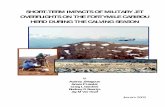 SHORT-TERM IMPACTS OF MILITARY JET OVERFLIGHTS ON THE ... · A cooperative study between ALASKA DEPARTMENT OF FISH AND GAME and NATIONAL PARK SERVICE and 11TH US AIR FORCE Cite this