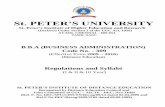 St. PETER’S UNIVERSITYbietc.com/wp-content/themes/bietc/Syllabus-UG/BBA.pdfAssessment will be set for three hours and for a maximum of 100 marks with following divisions and details.