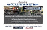 AISC CERTIFICATION - HapcoAISC CERTIFICATION American Institute of Steel Construction (AISC) Certi˜cation makes a strong statement about a company’s commitment to quality, ensuring…