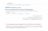 OMB Circular A 110: Overcoming Post Grant Challengesmedia.straffordpub.com/products/omb-circular-a-110... · 7/25/2012  · k. Interest bearing accounts - keep $250 unless: 1. Recipient