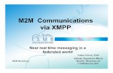 M2M Communications via XMPP - ETSI · Fabio Forno, ISMB/Bluendo srl 3 Machine to Machine: problem definition • M2M often related to the “Internet of Things” – An attempt of
