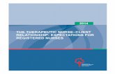 THE THERAPEUTIC NURSE CLIENT RELATIONSHIP: … · nurse-client interaction or may take place over a number of interactions (RNAO, 2006). Peplau’s phases guide the RN in a systematic
