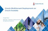 Oracle Multitenant Deployment on Oracle Exadata · Database 12c brings in Multitenancy to the Database CDB – Container Database – Contains controlfiles, datafiles, undo, tempfiles,