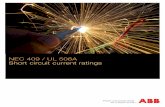 NEC 409 / UL 508A Short circuit current ratings€¦ · 2 Low Voltage Products & Systems 1SXU000078D0201 ABB Inc. • 888-385-1221 • Short circuit current ratings NEC 409 / UL 508A