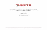 QCTO Assessment Quality Partner (AQP) Criteria and Guidelines · - Criteria for accreditation of assessment centres - Exemplars of external assessment instruments - Relevant sections