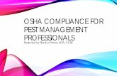 OSHA Compliance For Pest Management Professionals€¦ · OSHA COMPLIANCE FOR PEST MANAGEMENT PROFESSIONALS Presented by Sheldon Primus, MPA, COSS. PRESENTER: SHELDON PRIMUS • CEO/Owner