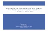 Influence of temperature and pH on the hydrogen evolution ... verslag Chris van de Goor... · Influence of temperature and pH on the hydrogen evolution reaction (HER) on platinum.