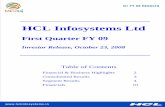 HCL Infosystems Ltd Release... · HCL Infosystems Ltd Financial & Business Highlights 2 Consolidated Results 3 Segment ... from an International infrastructure management company