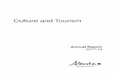 Culture and Tourism - Alberta · 2 2 2017-18 Culture and Tourism Annual Report Preface The Public Accounts of Alberta are prepared in accordance with the Financial Administration