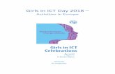Activities in Europe · International Girls in ICT Day 2018: ACTIVITIES IN EUROPE 4 2. 2018 activities in Europe Albania Albanian ICT Academy joined the Girls in ICT Day campaign