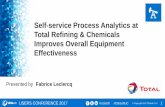 Self-service Process Analytics at Total Refining ......Self-service process analytics at Total Refining & Chemicals improves overall equipment effectiveness Total R&C is constantly