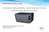 Portable Dehumidifier with Internal Pump · DS2-110IP-210 Dehumidifying Capacity 110 Pints per day Power Consumption (Watts) 867 Watts Air Flow Volume (High/Med/Low) 264 / 235 / 205