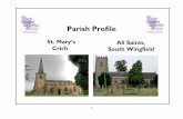 Parish Profile...2. Our new priest and our vision 3. Details at a glance a) Services and Events b) Colleagues c) Accommodation 4. Finance a) St.Mary’s b) South Wingfield 5. St.Mary’s