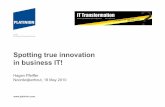 Spotting true innovation in business IT! · SAP FI SAP CO System E System G System H System I SAP FS-CM SAP BP Composite Contract Claims System J System R System S System T System