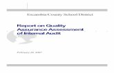 Report on Quality Assurance Assessment of Internal Audit QAR... · An Internal Audit charter was created for the Department in 1999 and has been amended three times, with the most
