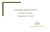 Gardiner Roberts LLP - grllp.com · J osh is an associate lawyer and member of the Tax and Estate Planning Group at Gardiner Roberts. He has gained experience in a variety of domestic