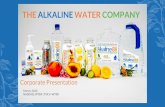 THE ALKALINE WATER COMPANY...The Company has not conducted any clinical studies regarding the health benefits of alkaline water and accordingly makes no claims as to the benefits of
