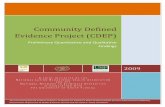Community Defined Evidence Project (CDEP) · Community Defined Evidence Project (CDEP) ... In July 2008, the Community Defined Evidence Project distributed a nationwide call for nominations