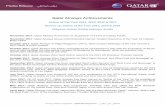 Qatar Airways Achievementsw.qatarairways.com/iwov-resources/temp-docs/press... · April 2017: Qatar Airways won the award for Best Onboard Amenity Kits, Economy at the industry leading