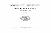 AMERICAN JOURNAL · AMERICAN JOURNAL OF ARCHAEOLOGY VOLUME LIII 1949 .,MON SV VI MEN RVM 04 p T 0 RV & THE JOURNAL OF THE ARCHAEOLOGICAL INSTITUTE OF AMERICA . EDITORIAL BOARD C.