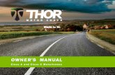 OWNER’S MANUAL - Thor Motor Coach · maintenance as outlined in this Owner's Manual, the TMC Warranty Guide, the Owner’s Packet, our On-line Customer Support, the Chassis Packet,