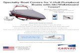 Specialty Boat Covers for V-Hull Runabout Boats with Ski/Wakeboard Tower! · 2019-12-16 · Universal Tower Top 26” High – 5’ long Available in 4 sizes to fit virtually any