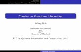 Classical vs Quantum Information - Norbert Wienerdiom/RIT/QI-Spring10/ClassvsQuantInfo.pdf · Resources Correlations Information Causality: Deriving the Tsirelson Bound Classical
