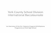 York County School Division International Baccalaureate€¦ · • IB History HL 12 • Theory of Knowledge • IB Theatre HL ... complete the paper in Senior year. Benefits of the