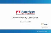 Ohio University UserGuide...Ohio University UserGuide December 2019 PANo.UN-15-002 For every campus setting 1