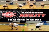 BEGINNER AGILITY - Athletic Performance · PDF file Agility Training Manual Pro Agility Drill Setup: Three (3) cones approximately five (5) yards apart in a line. Recommended Sets