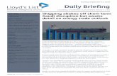 Daily Briefing - Lloyd's List Daily Briefing. Leading maritime commerce since 1734. Tuesday September