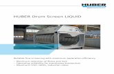 HUBER Drum Screen LIQUID · HUBER Drum Screen LIQUID with wedge wire drum, wedge wire sizes 0.5 / 1 / 2 / 3 mm. Solids retention with high throughput capacities of up to 10,000 m³/h