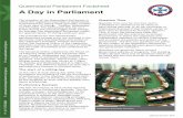 Queensland Parliament Factsheet A Day in Parliament · The chamber of the Queensland Parliament is called the Legislative Assembly of Queensland. A parliamentary sitting week generally