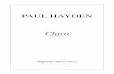 PAUL HAYDEN · Paul Hayden Note on the excerpts The following excerpts from the music of Clara Schumann are used: Piano Concerto -- pages 1-5 of Clara, clarinet 1 and ute 1 Piano