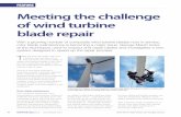 Meeting the challenge of wind turbine blade repairhome.engineering.iastate.edu/~jdm/wesep594/HuiyiPaper1.pdf · Meeting the challenge of wind turbine blade repair With a growing number