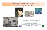 LSD-NEERI- Water Quality Analysis · Water Analysis - Key Factors Factors Reporting the values Proper Labeling Sampling Selection of Parameters Precision and accuracy of method selected