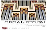 ORGAN RECITAL - Sacred Music SG · SAMUEL TAN Samuel serves as organist and accompanies the Chinese choir at the Church of the Risen Christ. Prelude sur "Introit de "Epiphanie Maurice