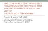 Should we promote vaginal birth for women who are ... va… · Shoulder dystocia 1.0-2.0% 0% Respiratory morbidity