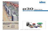 ø30 - IDEC Global...ø30 Series Control Units (Selection Guide) 2 ø30 Function Emergency Stop Switch Pushbutton Category Pushlock Turn Reset Flush Extended Extended with Half Shroud