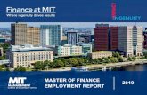 MIT Sloan School of Management - MASTER OF …...INTERNSHIP EMPLOYMENT PROFILE1 COUNT % OF CLASS Total 347 100.0% Seeking Internship 46 97.9% Not Seeking Internship 1 2.1% 1 Employment