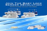 Join The Baby Lock Serger rEvolution - Amazon Web Servicessiterepository.s3.amazonaws.com/4176/evolution.pdf · Thread Delivery System (ATD), simply set ... manual adjustment necessary.