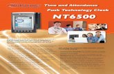 Push Technology Clock NT6500 - ITR Systems 6500.pdf · • Easy-to-use Time and Attendance features, allowing you to: • Punch In and Out using barcode, proximity, or magnetic stripe