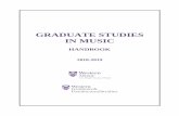 GRADUATE STUDIES IN MUSIC Graduate Handbook.pdf · Graduate Studies in Music Handbook 2018-2019, page 2 of 55 Welcome On behalf of the Don Wright Faculty of Music and the School of