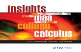 insights - Oregon State Universityresearch.engr.oregonstate.edu/koretsky/sites/... · Insights and Recommendations from the MAA National Study of College Calculus Edited by David