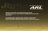 Metamaterial and Metastructural Architectures for Novel ... · Metamaterial and Metastructural Architectures for Novel C4ISR Devices and Sensors by Weimin Zhou, Gerard Dang, Monica